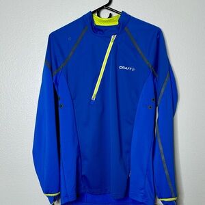Craft Men's Blue and Yellow Performance Jacket